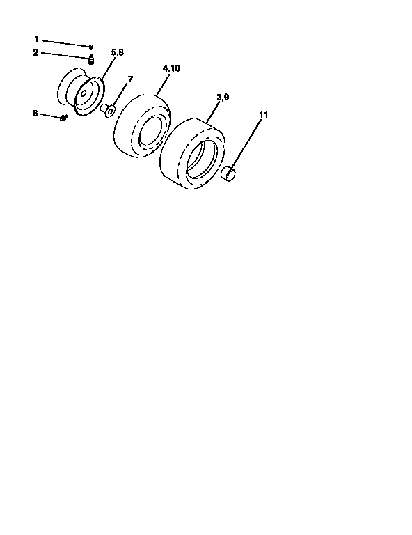 Craftsman 917259581 wheels and tires diagram