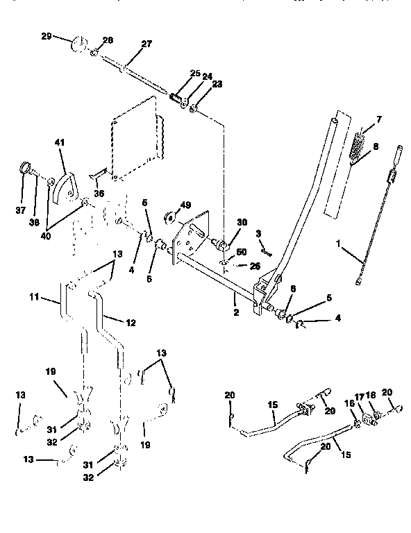 Craftsman 917259581 mower lift diagram