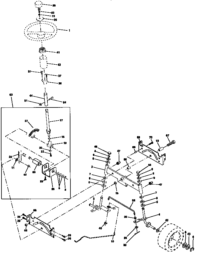 Craftsman 917259522 steering assembly diagram