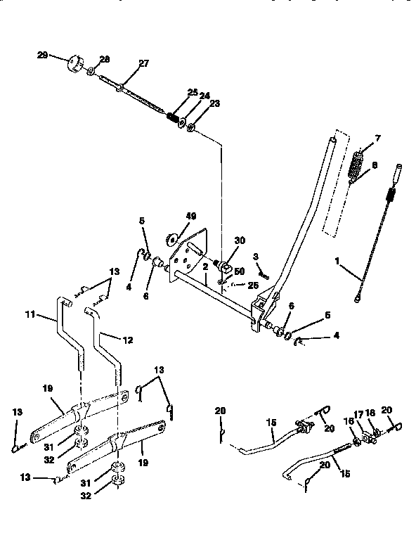 Craftsman 917259522 mower lift diagram