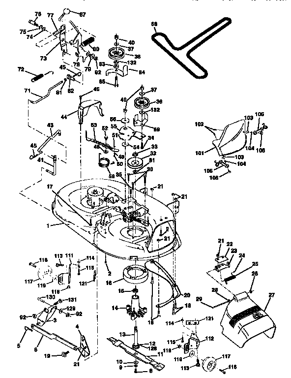 Craftsman 917259522 mower deck diagram