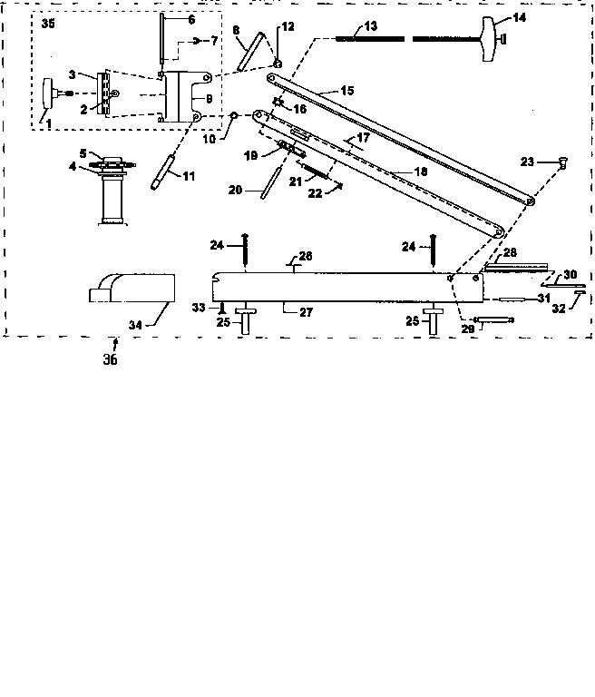 Motorguide F43V bow arm assem bly diagram