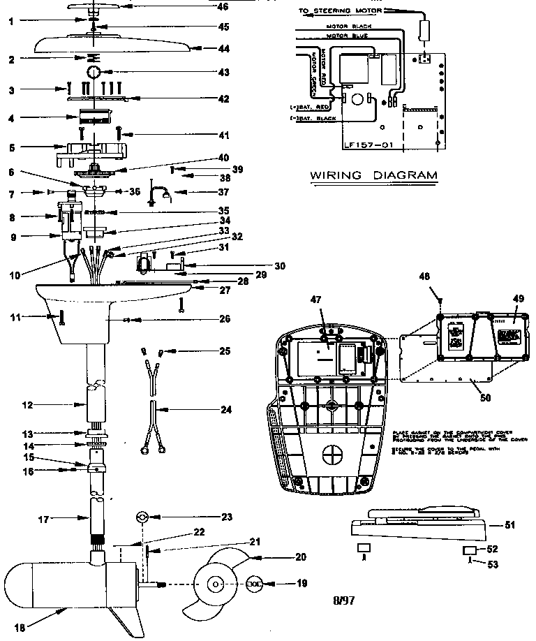 Motorguide LP52ES unit parts diagram