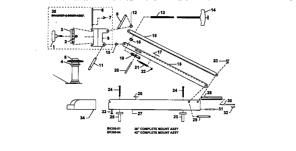 Motorguide L43RF motor mount l43rf diagram