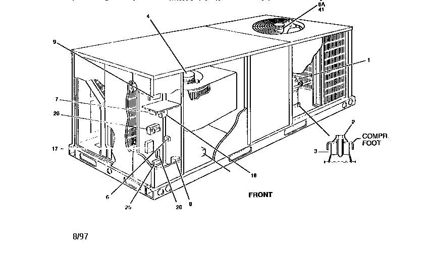 York D4CE036A25 single package cooling units diagram
