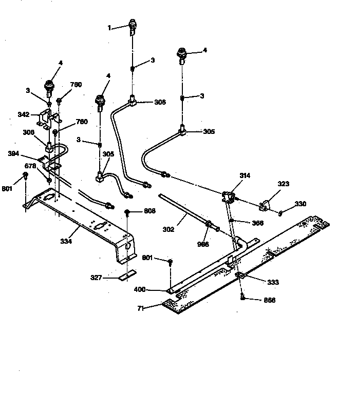 GE JGSP32GEV1BB surface burner parts diagram