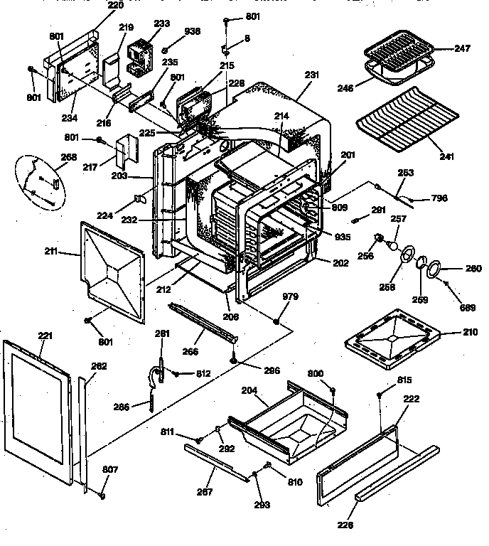 GE JGSP33WEV1WW body parts diagram