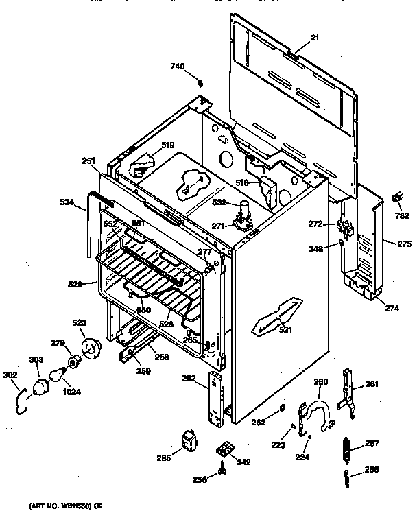 GE JBS07V3 body parts diagram