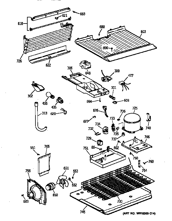 GE TBJ14JAXMRAD unit parts diagram
