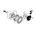 McCulloch PRO MAC 700 MODEL 600116-06 fan housing and starter assembly diagram