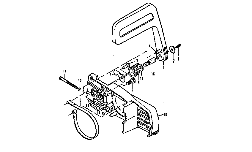 McCulloch PRO MAC 700 MODEL 600116-06 chain brake diagram