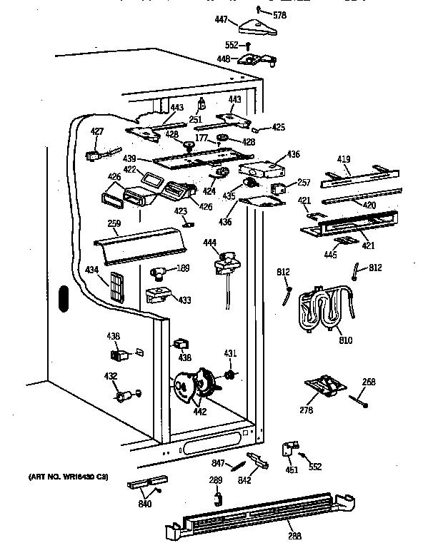 GE TPG24PRZAWW fresh food section diagram