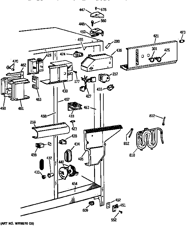 GE TFG25PRYFBB fresh food section diagram