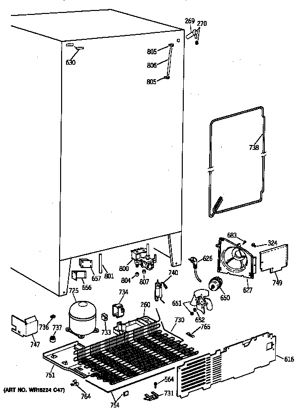 GE TFG22JRXFWW unit parts diagram