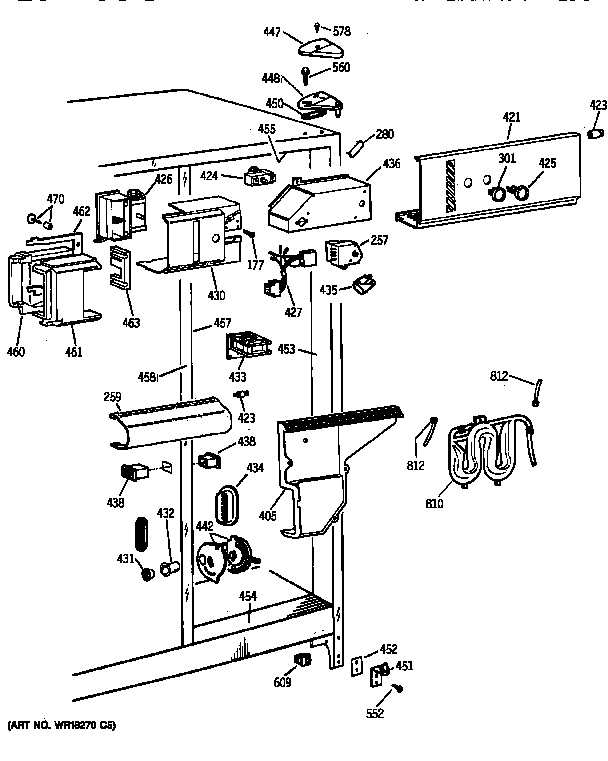GE TFG25PEYFWH fresh food section diagram