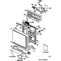 GE GSD715X-72AA escutcheon & door assembly diagram