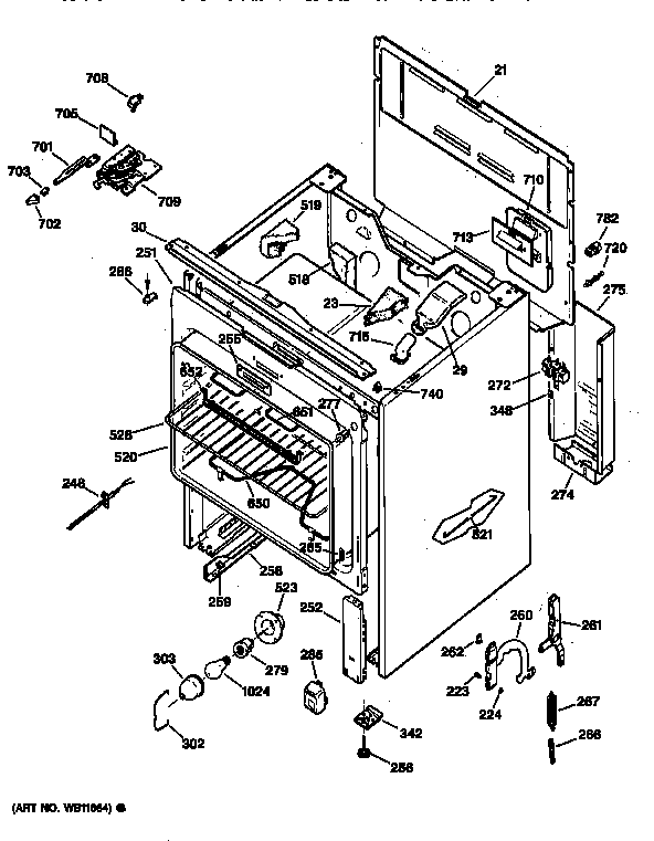 GE JBP66DY1WH body parts diagram