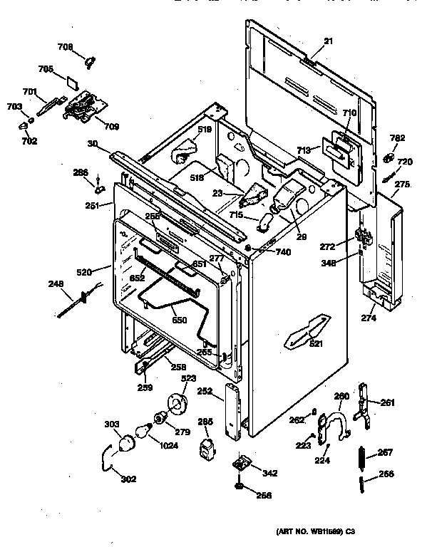 GE JBP75AY1 body parts diagram