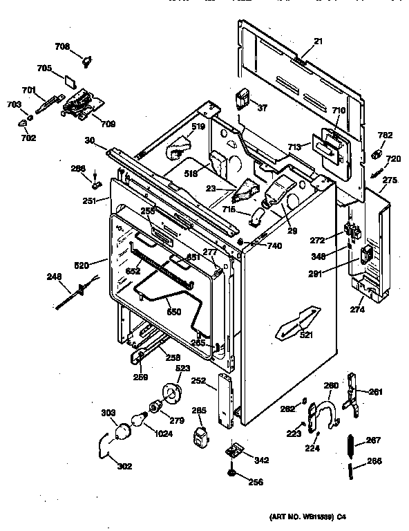 GE JBP79WY1 body parts diagram