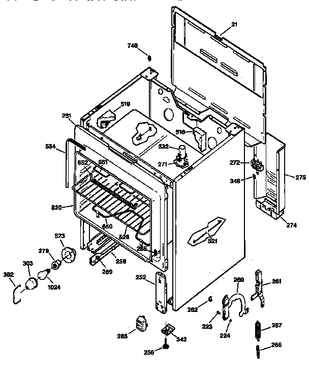 GE JBS07PIY1 body parts diagram