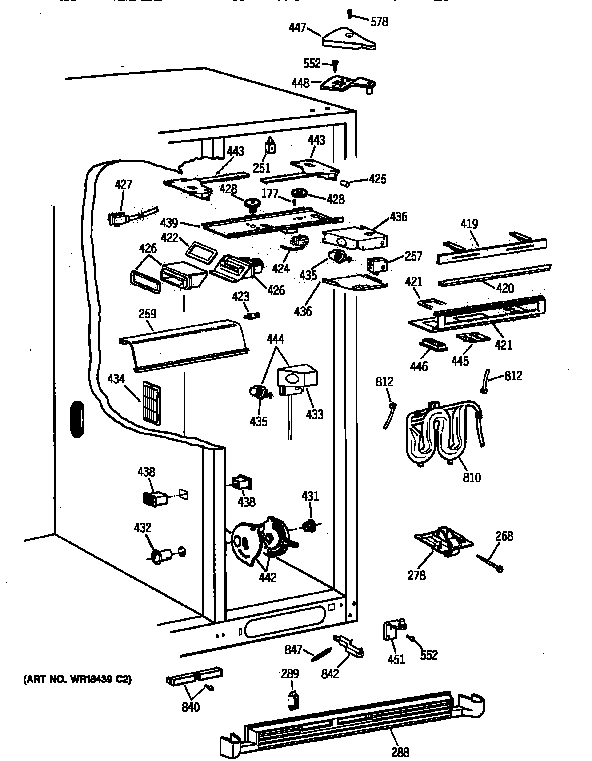 GE TFK30PFZAAA fresh food section diagram