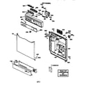 GE GSC720Y04AD escutcheon & door assembly diagram