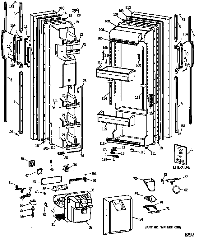 Hotpoint CST25GRZBWW doors diagram