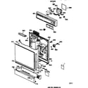 GE HDA150X-73BW escutcheon & door assembly diagram
