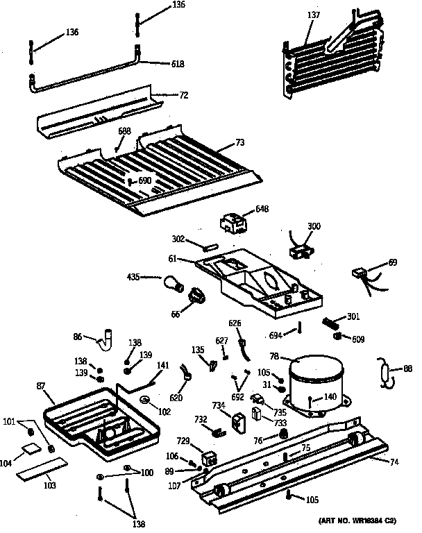 GE CTX14AYZARWH unit parts diagram