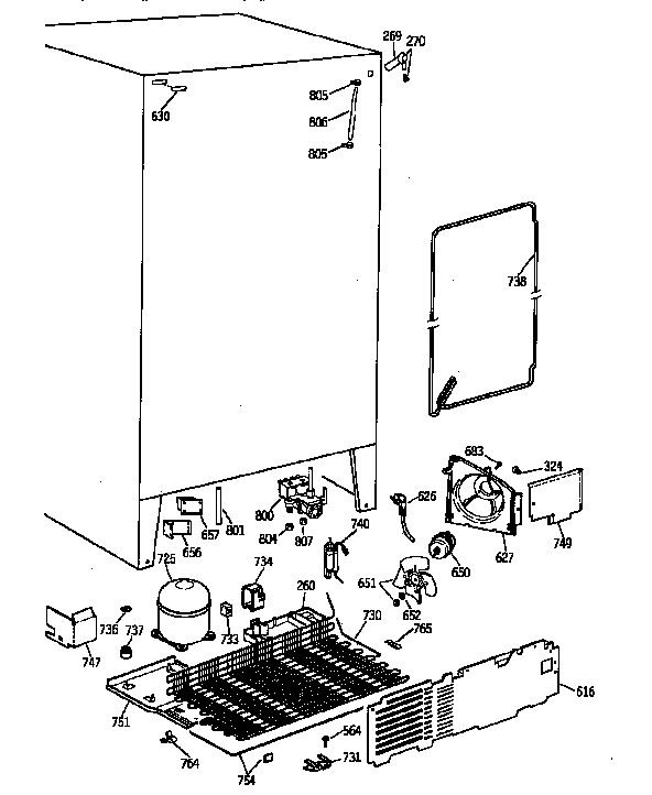 GE MSG20GWZBWH unit parts diagram