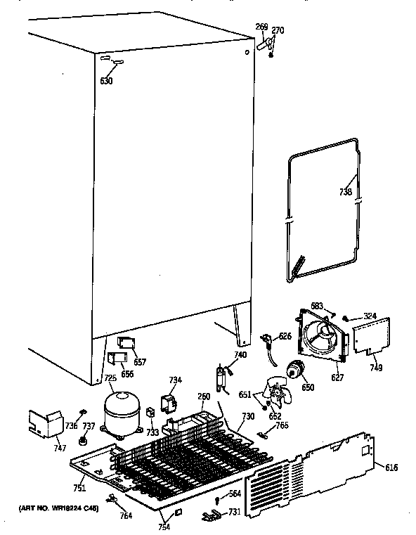 GE MSG22GAXFWW unit parts diagram