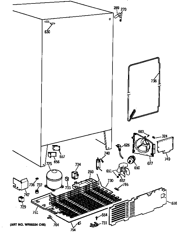 GE MSK22GAZBAD unit parts diagram