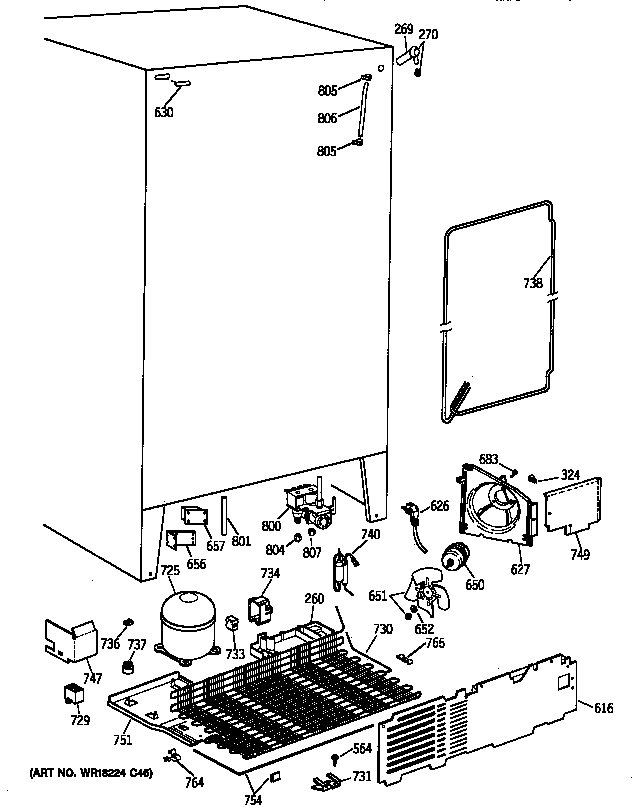 GE MSK22GRZBAD unit parts diagram