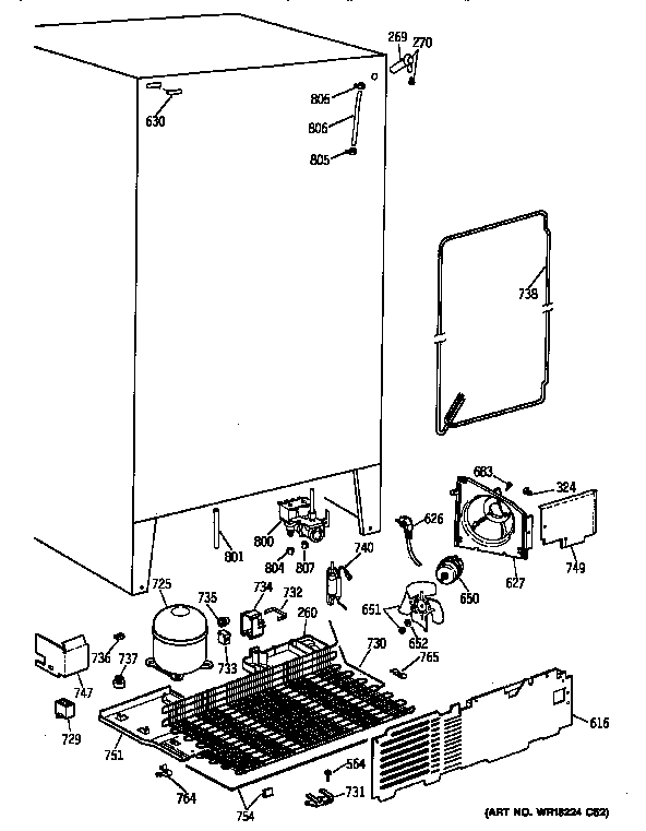 GE MSZ20GWZBWW unit parts diagram