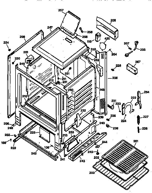 Kenmore 36261128890 body parts diagram
