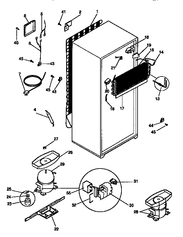 Kenmore 2539368402 unit parts diagram