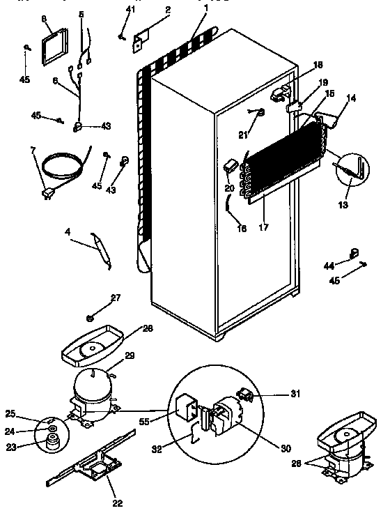 Kenmore 2539368082 unit parts diagram