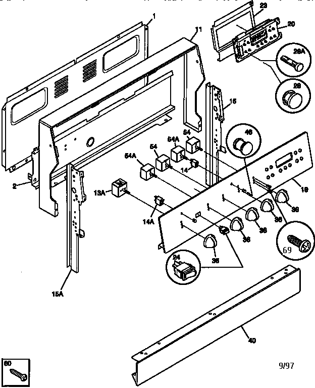 Kenmore 79097475790 backguard diagram