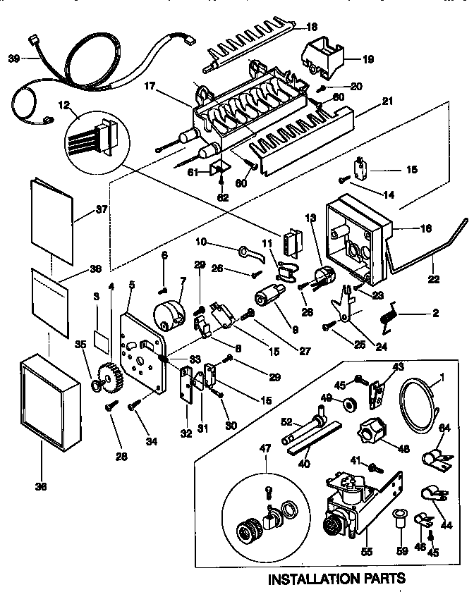 Kenmore 25376847791 icemaker diagram