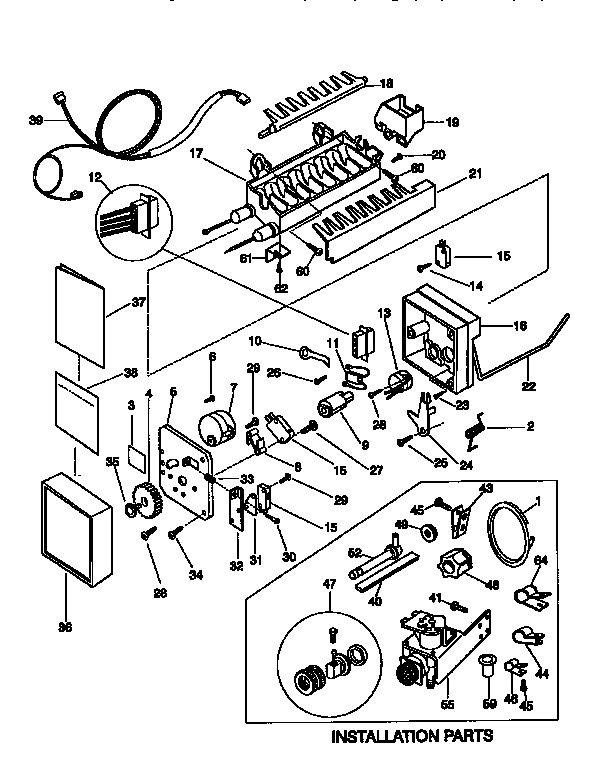Kenmore 2539368723 icemaker diagram