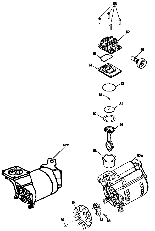 Craftsman 919165300 compressor pump diagram