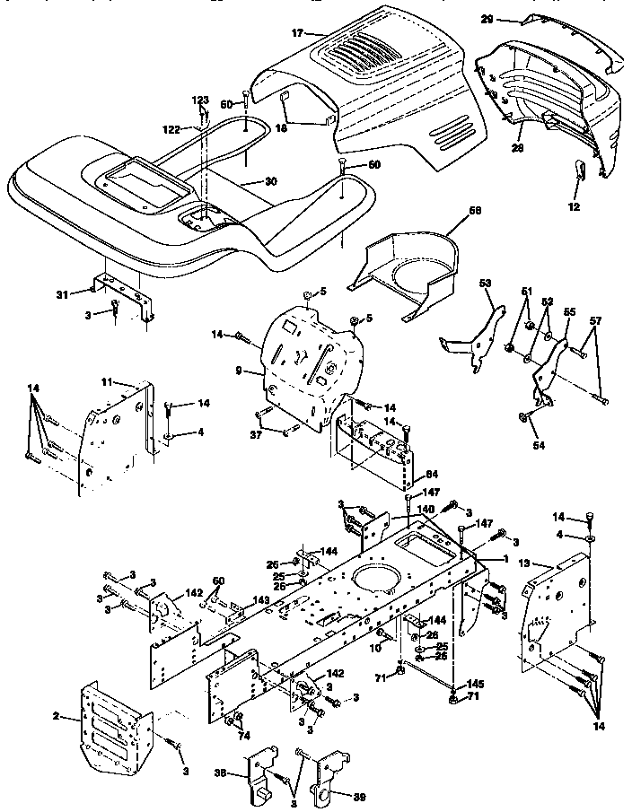Craftsman 917259555 chassis and enclosures diagram