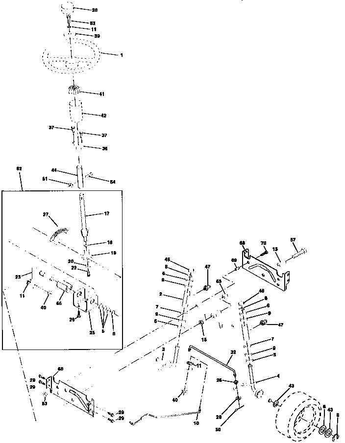 Craftsman 917259555 steering assembly diagram
