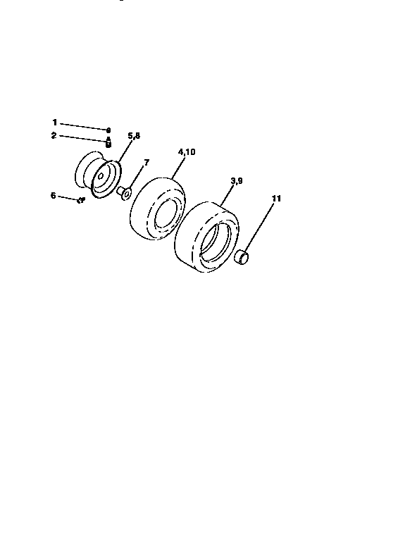 Craftsman 917259555 wheels and tires diagram