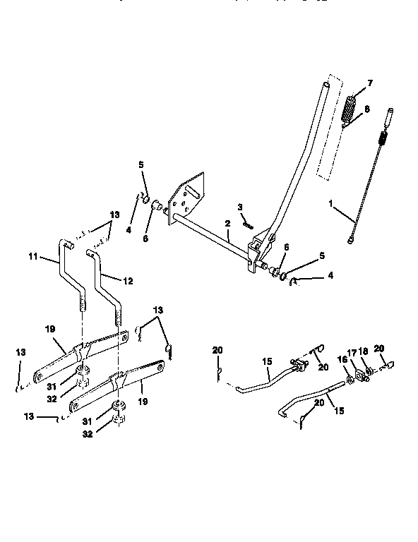 Craftsman 917259555 mower lift diagram