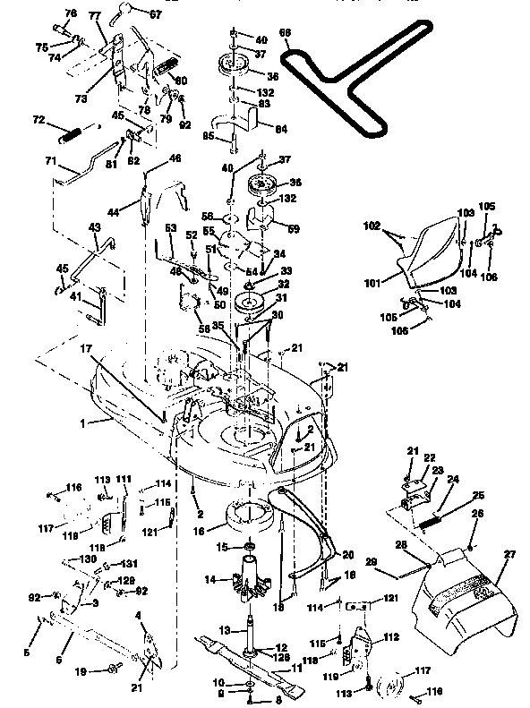 Craftsman 917259555 mower deck diagram