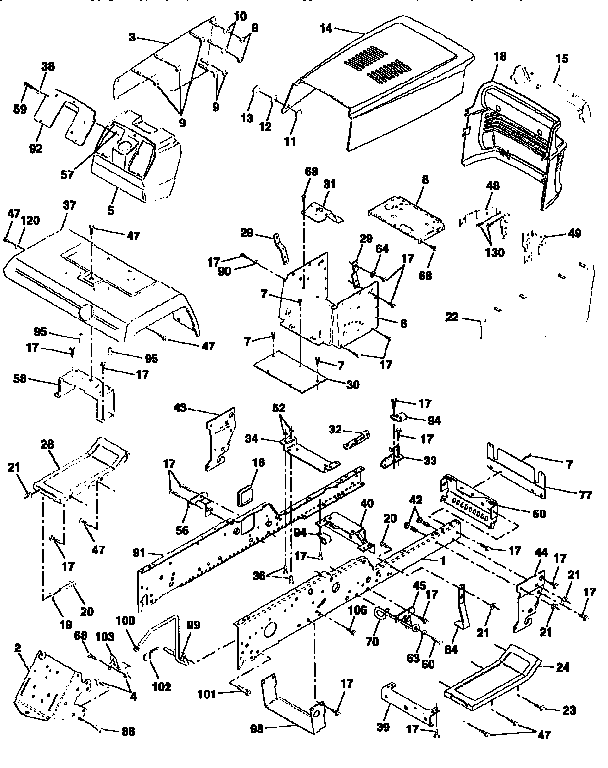 Craftsman 917258912 chassis and enclosures diagram