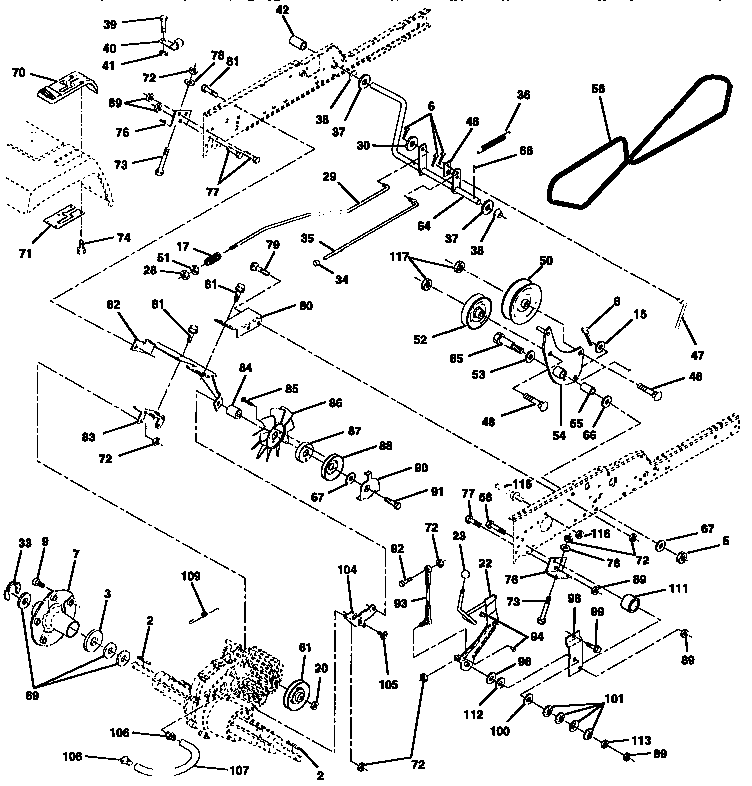 Craftsman 917258912 ground drive diagram