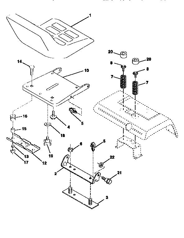 Craftsman 917258912 seat assembly diagram
