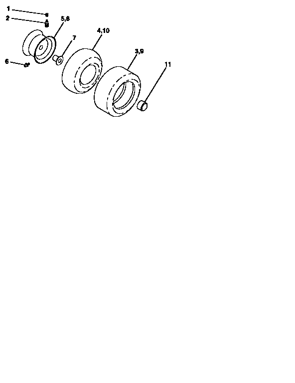 Craftsman 917258912 wheels and tires diagram